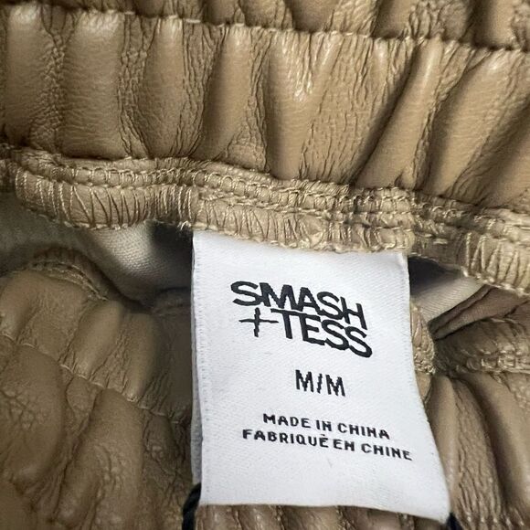 Smash + Tess Murphy Vegan Leather Pant in Taupe - Picture 4 of 7